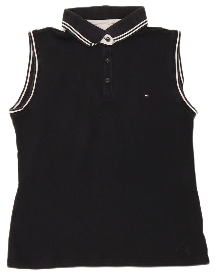 Camisa polo feminina sem mangas Tommy Hilfiger EU 40 médio preto