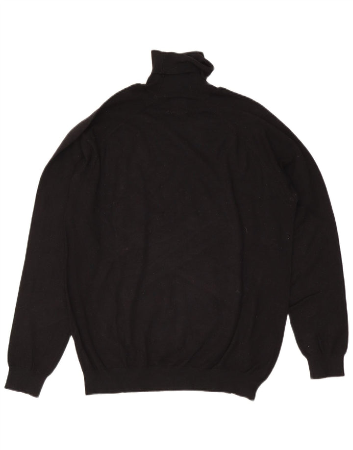 Suéter masculino Zara com gola redonda e viscose preta grande