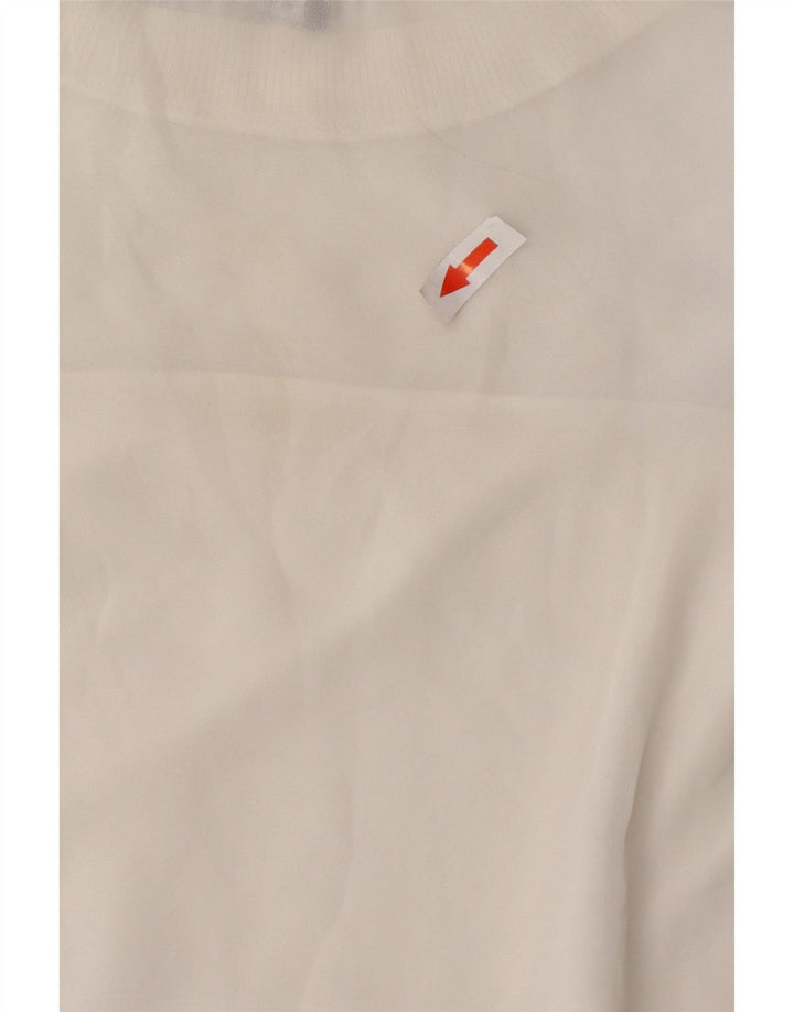 Zara moletom feminino jumper UK 10 pequeno branco