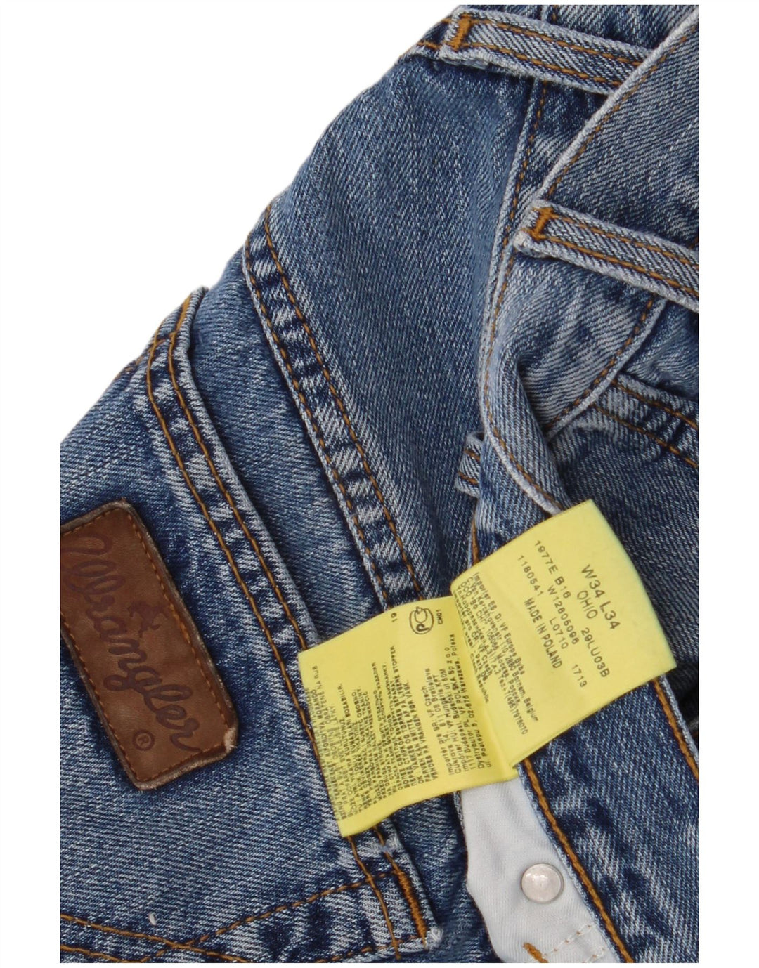 Wrangler Masculino Ohio Straight Jeans W34 L34 Azul Algodão