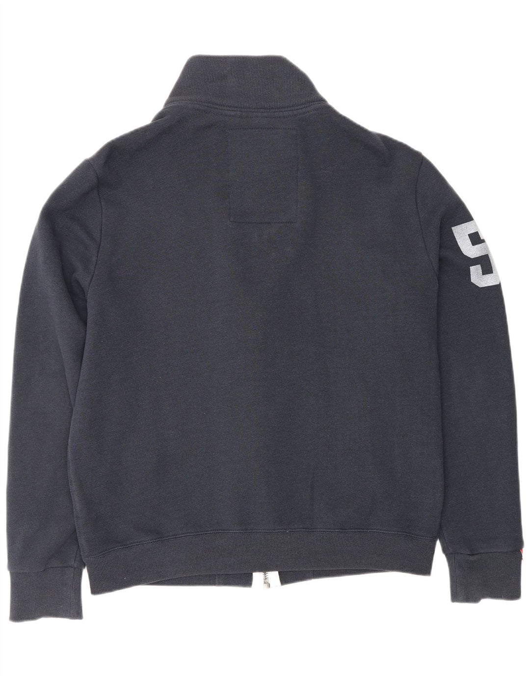 Jaqueta masculina SUPERDRY com estampa de atletismo e campo grande azul marinho