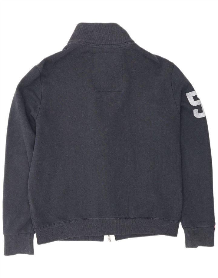 Jaqueta masculina SUPERDRY com estampa de atletismo e campo grande azul marinho