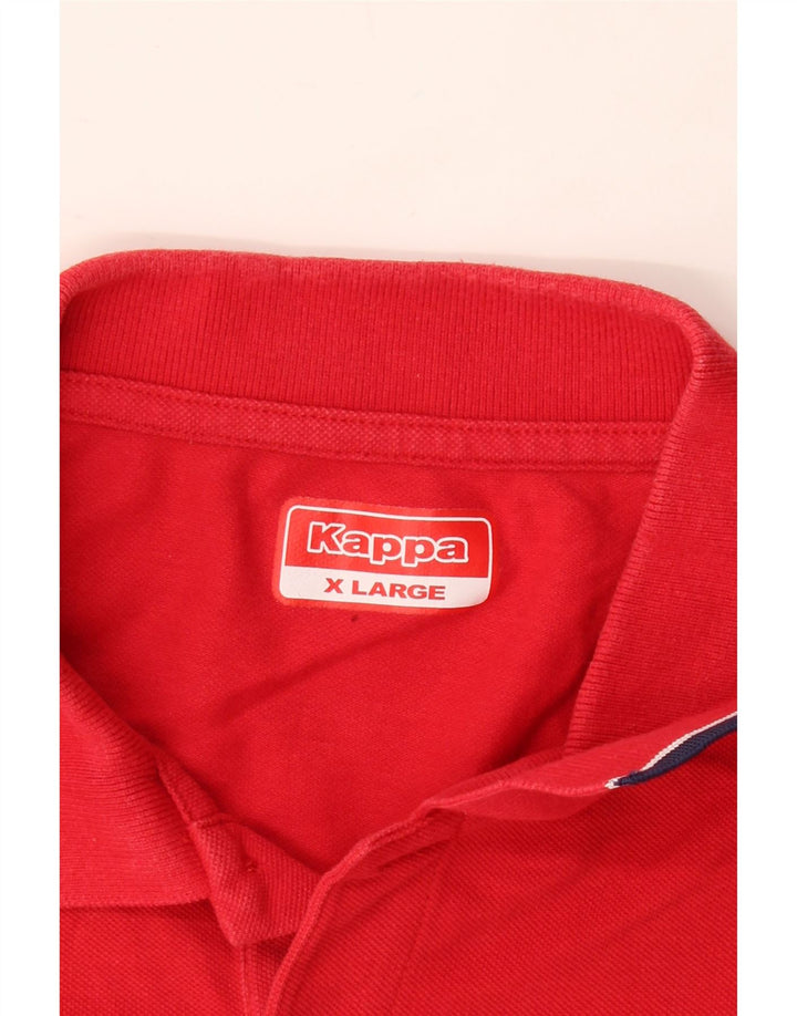 KAPPA Mens Polo Shirt XL Red Cotton Vintage Kappa and Second-Hand Kappa from Messina Hembry 