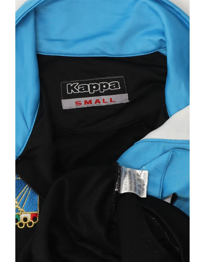 Kappa Mens Italia Tracksuit Top Jacket Pequeno Preto Colourblock Poliéster
