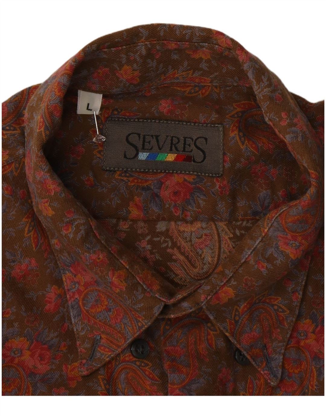 Camisa masculina Sevres grande marrom Paisley