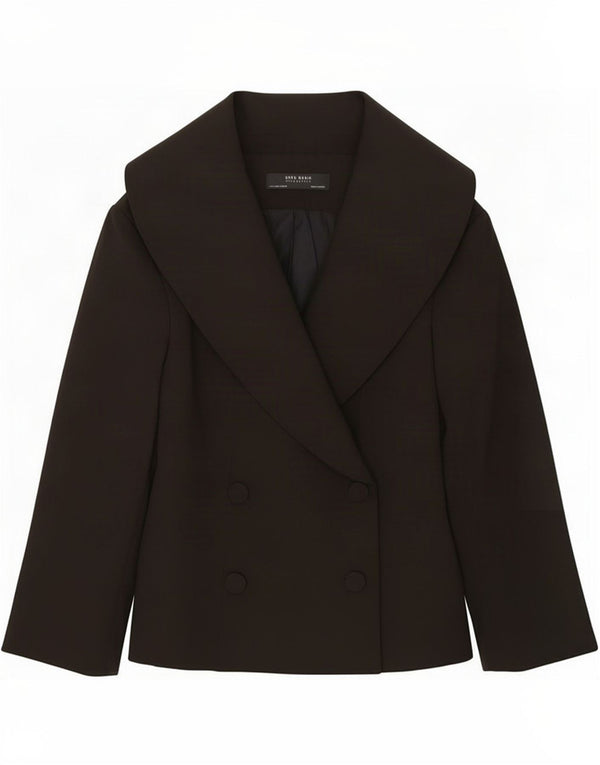 Zara Womens Blazer Jacket UK 12 Médio Preto Poliéster