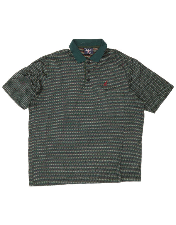 Camisa polo masculina AUSTRALIAN L'ALPINA IT 50 algodão listrado verde médio