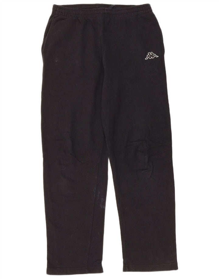 Calça de treino masculina Kappa de algodão preto médio