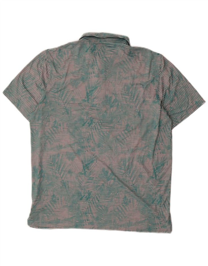 Camisa polo masculina PUMA XL verde risca de giz