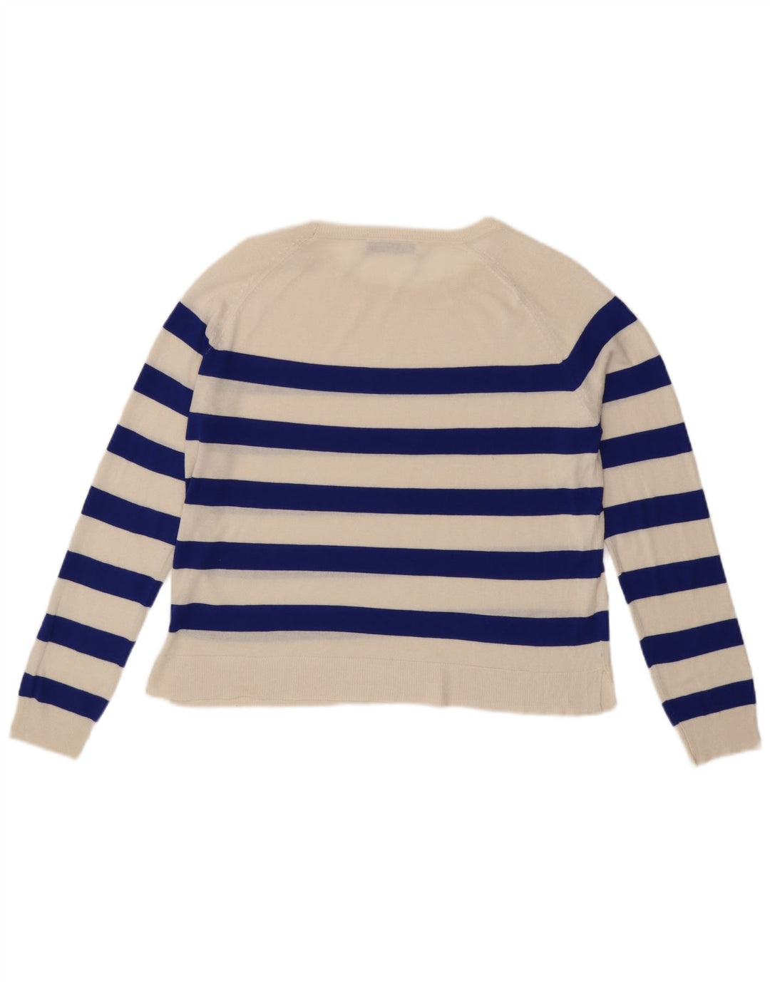 Bolero feminino Zara UK 10 pequeno listrado branco