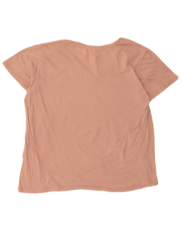 Camiseta feminina gráfica Avirex UK 20 2XL algodão rosa