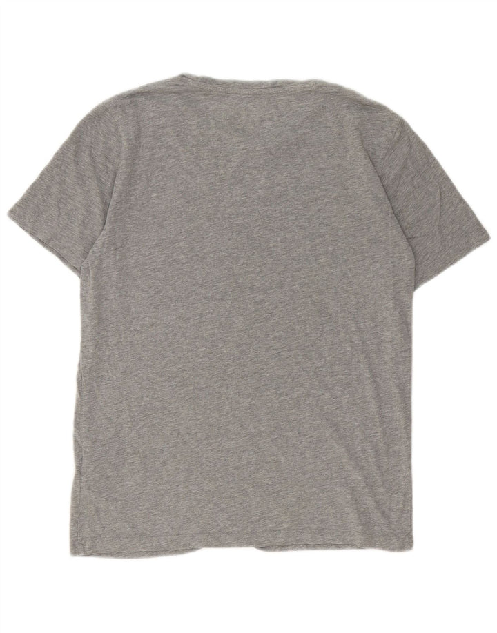 Camiseta masculina Jack & Jones grande algodão manchado cinza