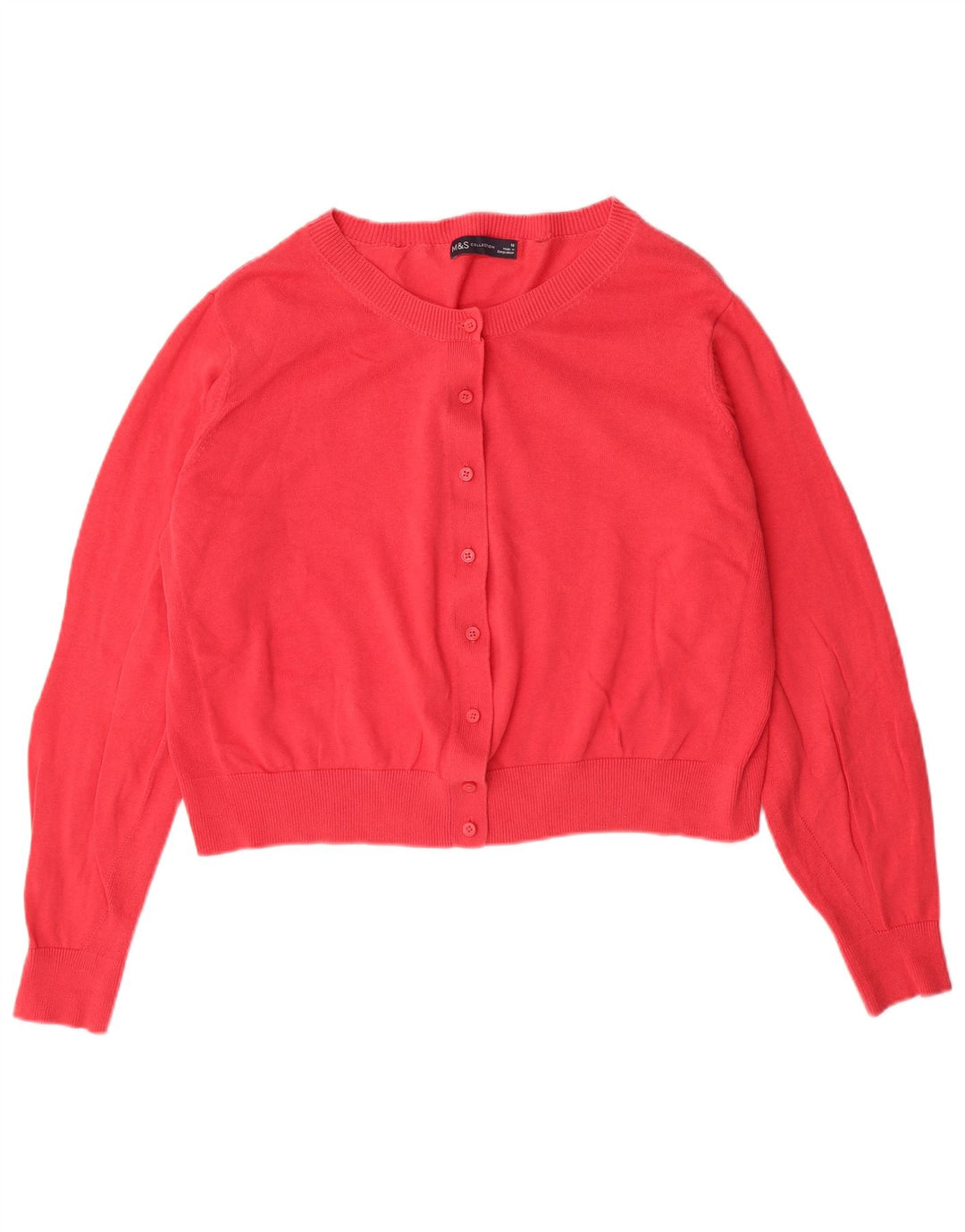 Suéter cardigã feminino MARKS & SPENCER UK 18 XL algodão rosa