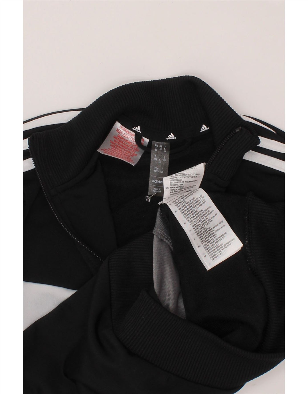 Jaqueta ADIDAS Meninos Treino Top 7-8 Anos Preto Colorblock Poliéster