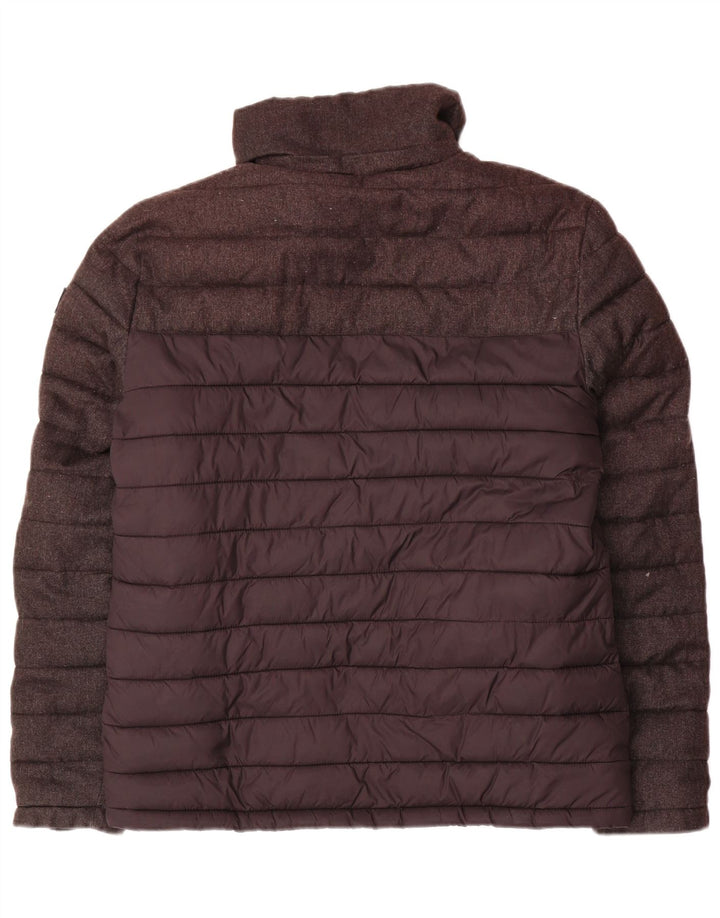 Jaqueta acolchoada masculina Superdry UK 38 poliéster preto médio