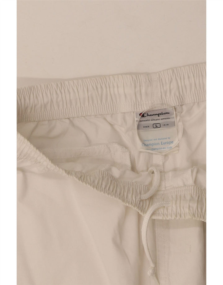 Calça de treino masculina Capri CHAMPION grande algodão branco