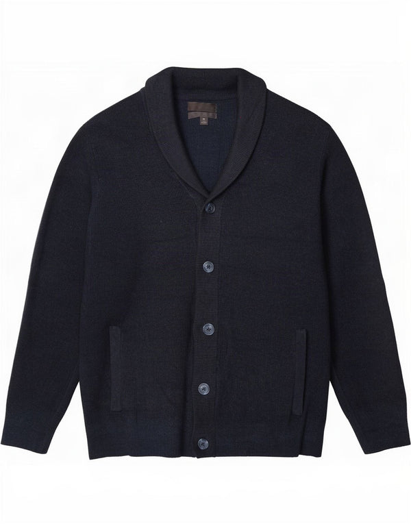 Suéter cardigã masculino Marks & Spencer XL azul marinho poliéster