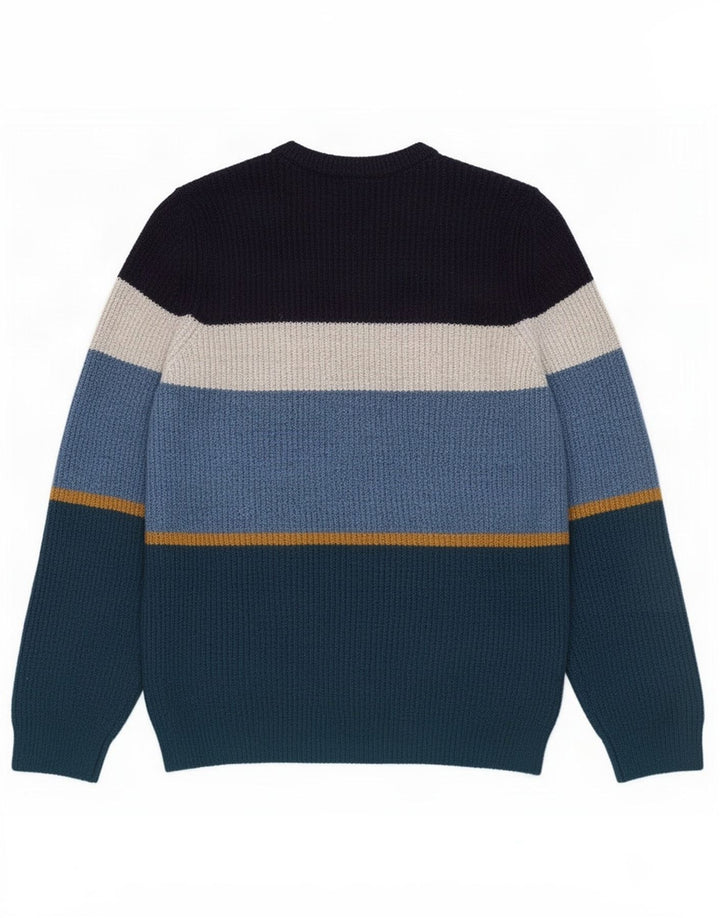 Suéter masculino Marks & Spencer com gola redonda grande multicolorido