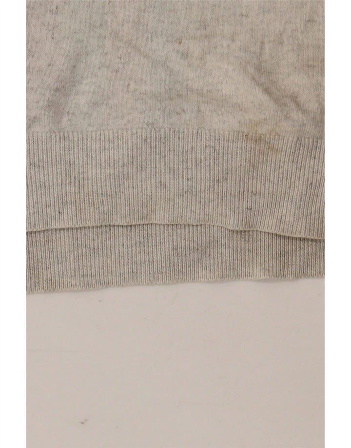 Camisa pólo masculina Marks & Spencer grande algodão listrado cinza