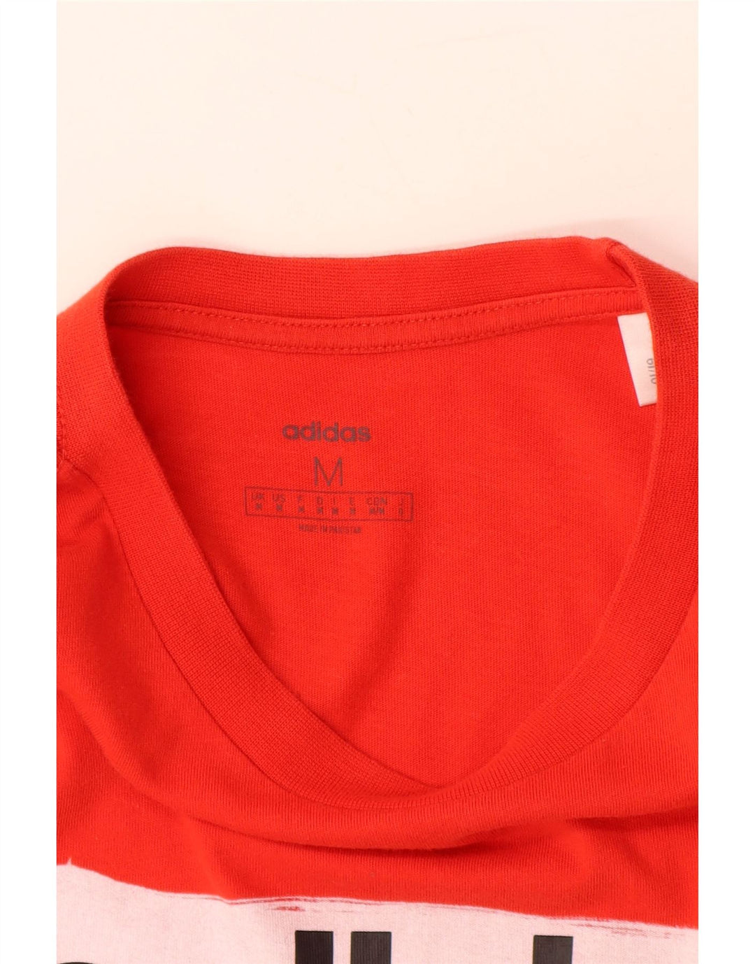 ADIDAS Mens Graphic T-Shirt Top Médio Algodão Vermelho