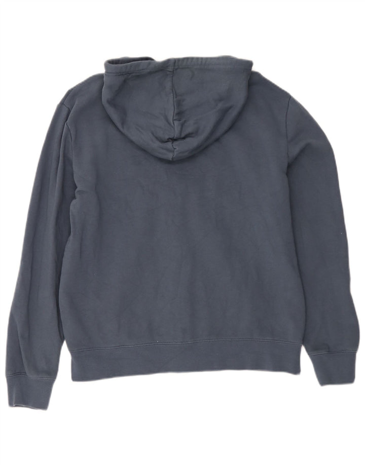 Suéter masculino Marks & Spencer com capuz e zíper médio algodão azul marinho