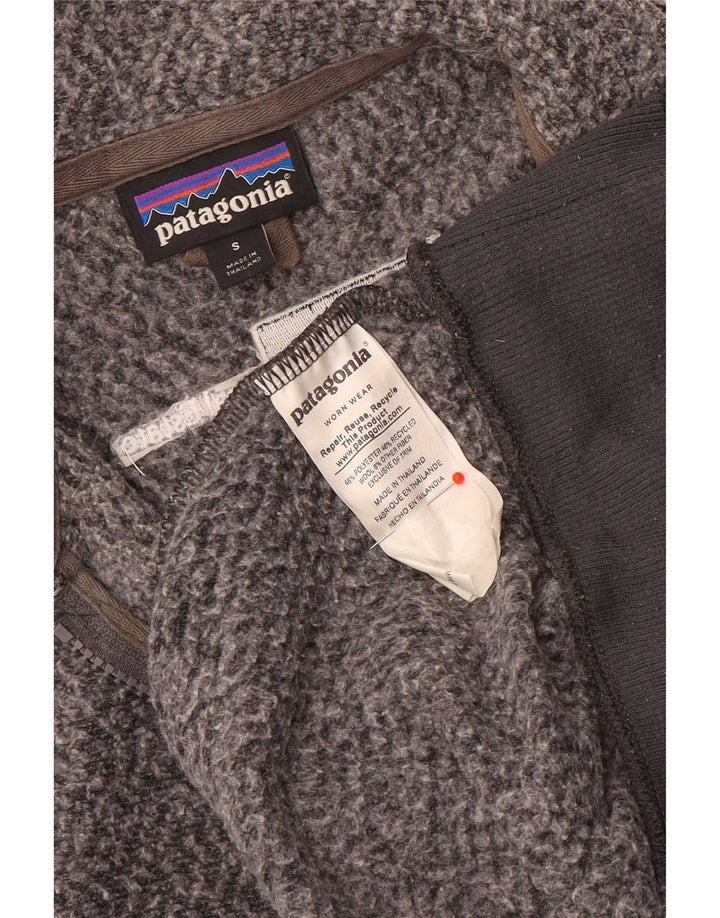Suéter de lã feminino Patagonia UK 10 pequeno poliéster cinza