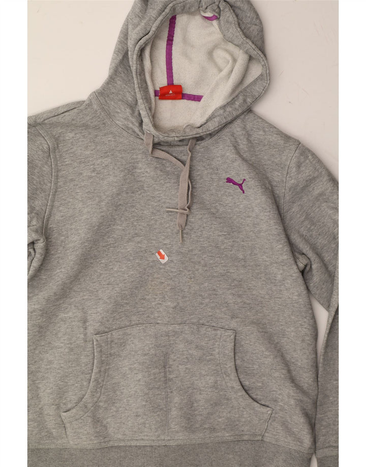PUMA Womens Hoodie Jumper UK 14 Medium Grey Vintage Puma and Second-Hand Puma from Messina Hembry 