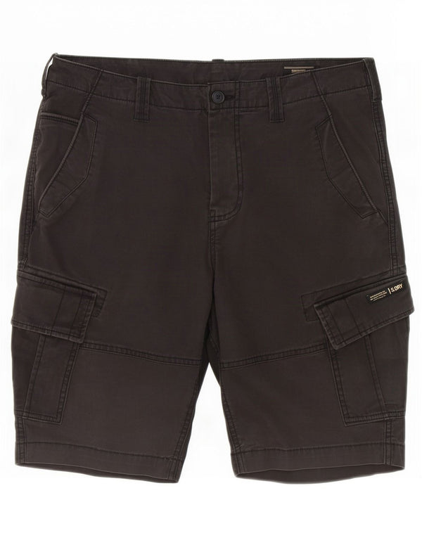 Superdry Mens Cargo Shorts W34 Grande Algodão Cinza