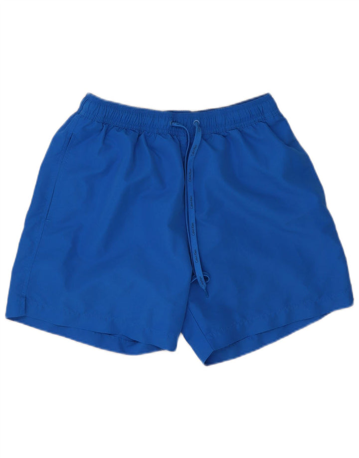 Shorts de natação masculino Calvin Klein azul médio