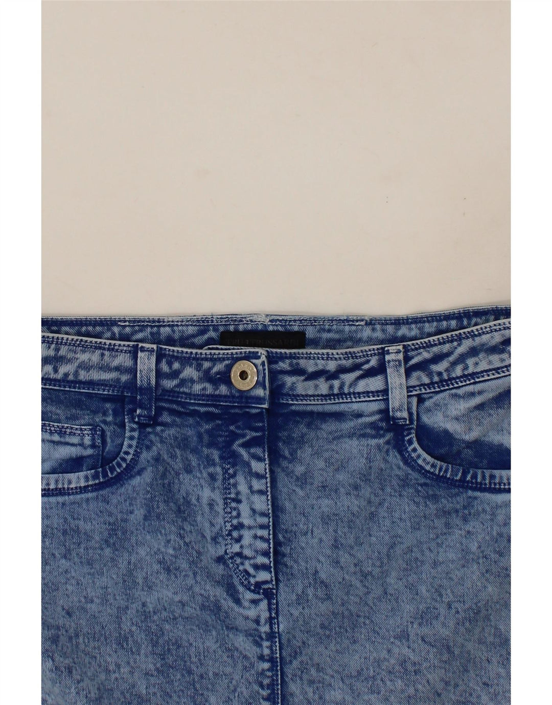 TRUSSARDI Womens Denim Skirt IT 44 Medium W30  Blue Vintage Trussardi and Second-Hand Trussardi from Messina Hembry 