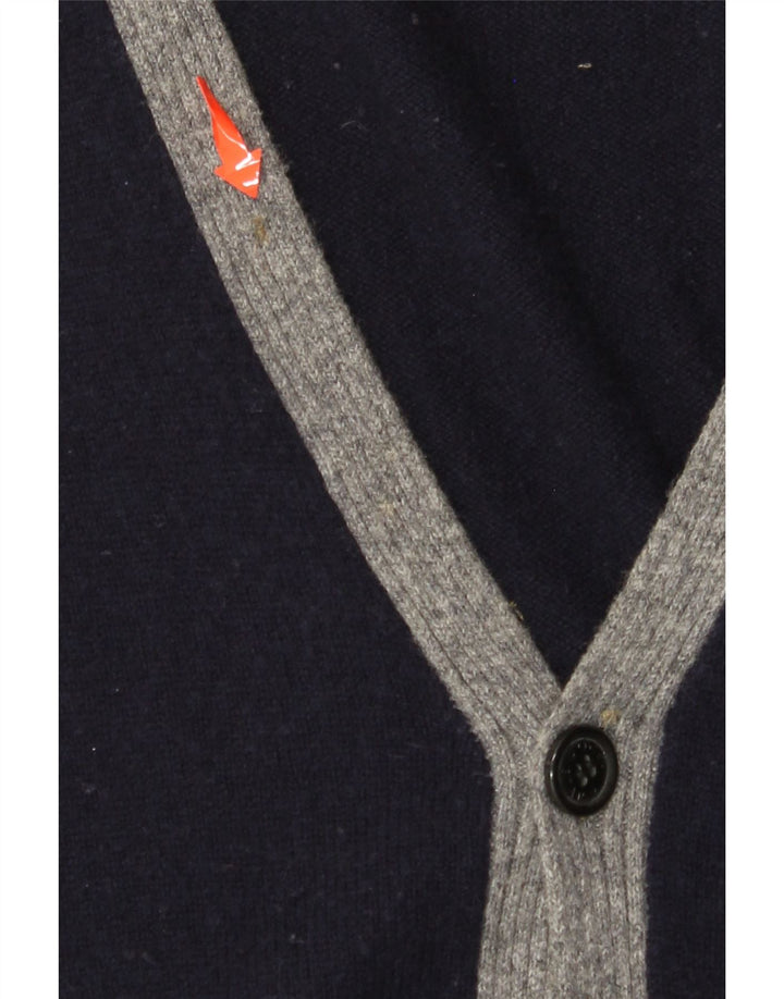 Suéter cardigã masculino HENRY COTTONS XL azul marinho colorblock