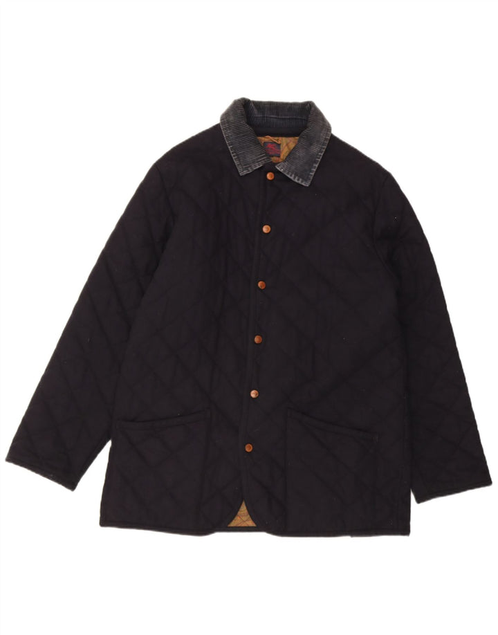 Jaqueta acolchoada masculina ETRO UK 38 algodão azul marinho médio