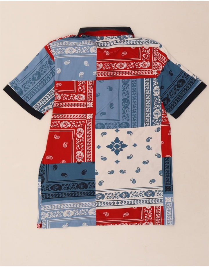 SUN68 Mens Polo Shirt Medium Multicoloured Paisley Cotton Vintage Sun68 and Second-Hand Sun68 from Messina Hembry 