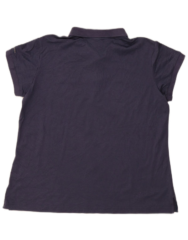 Camisa polo feminina Columbia Omni-Wick UK 18 XL azul marinho