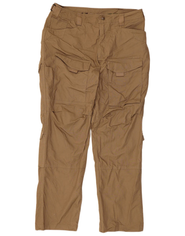 Calças cargo retas masculinas vintage W40 L33 algodão bege