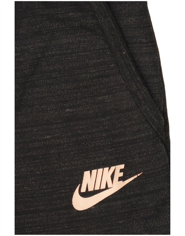 Calça de treino masculina NIKE de algodão manchado preto médio