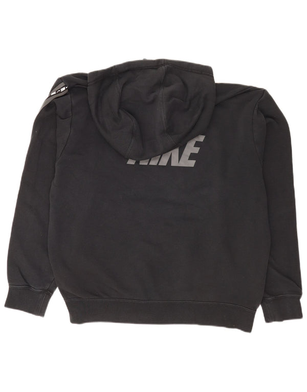 Jumper com capuz gráfico grande Nike feminino UK 14 grande algodão preto esportivo