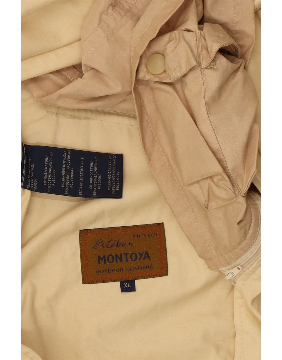 Jaqueta bomber masculina vintage UK 42 XL algodão bege