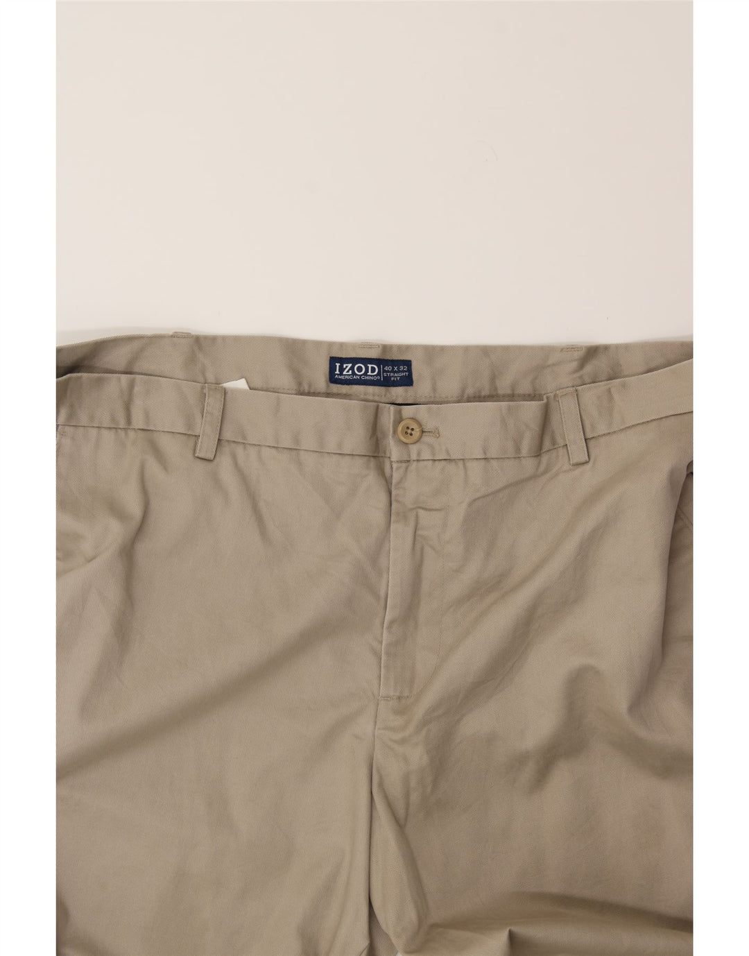 IZOD Mens Straight Chino Trousers W40 L32 Beige Cotton Vintage Izod and Second-Hand Izod from Messina Hembry 