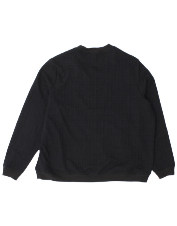 Jaqueta feminina de agasalho Marks & Spencer Reino Unido 20 2XL poliéster xadrez preto