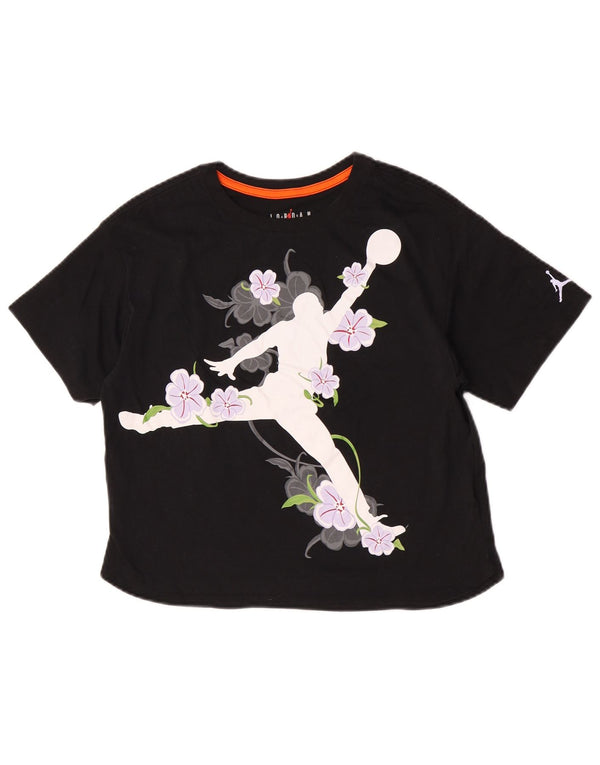 Camiseta Jordan Girls Graphic 13-14 Anos XL Preto Floral Algodão