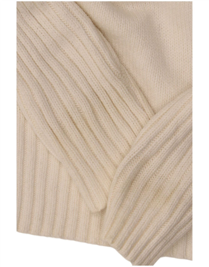 Suéter feminino Marks & Spencer Stretch Cardigan Reino Unido 16 Grande Branco