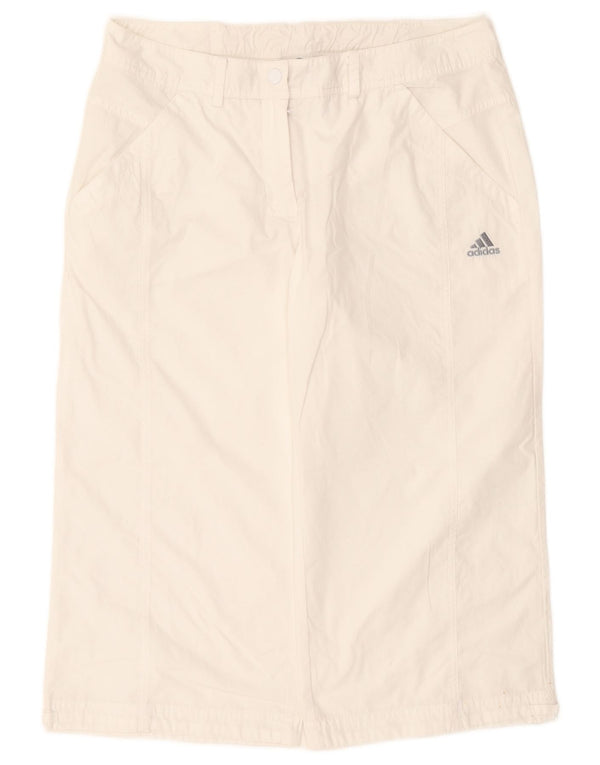 Adidas Womens Clima 365 Capri Calças UK 12 Médio W30 L20 Branco