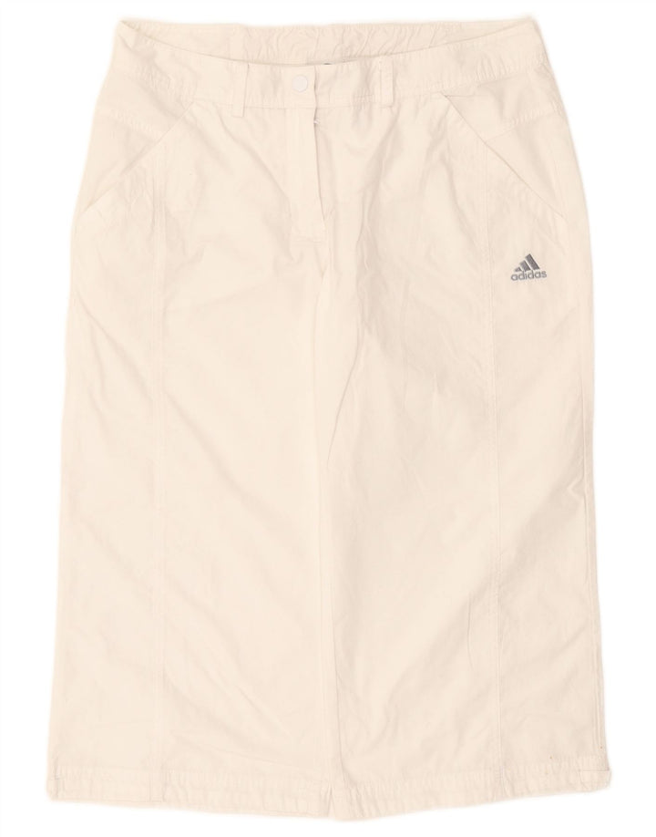 Adidas Womens Clima 365 Capri Calças UK 12 Médio W30 L20 Branco
