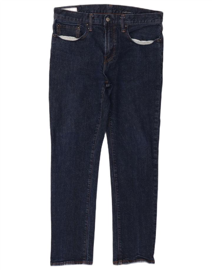Gap Mens Slim Jeans W31 L30 Azul Marinho Algodão