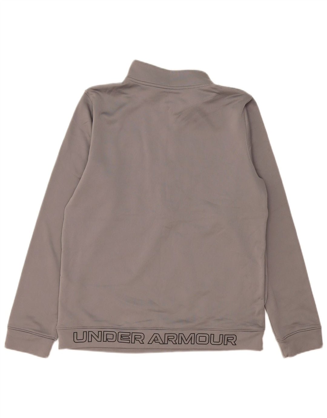 Suéter Under Armour Boys com zíper e pescoço 13-14 anos XL cinza poliéster