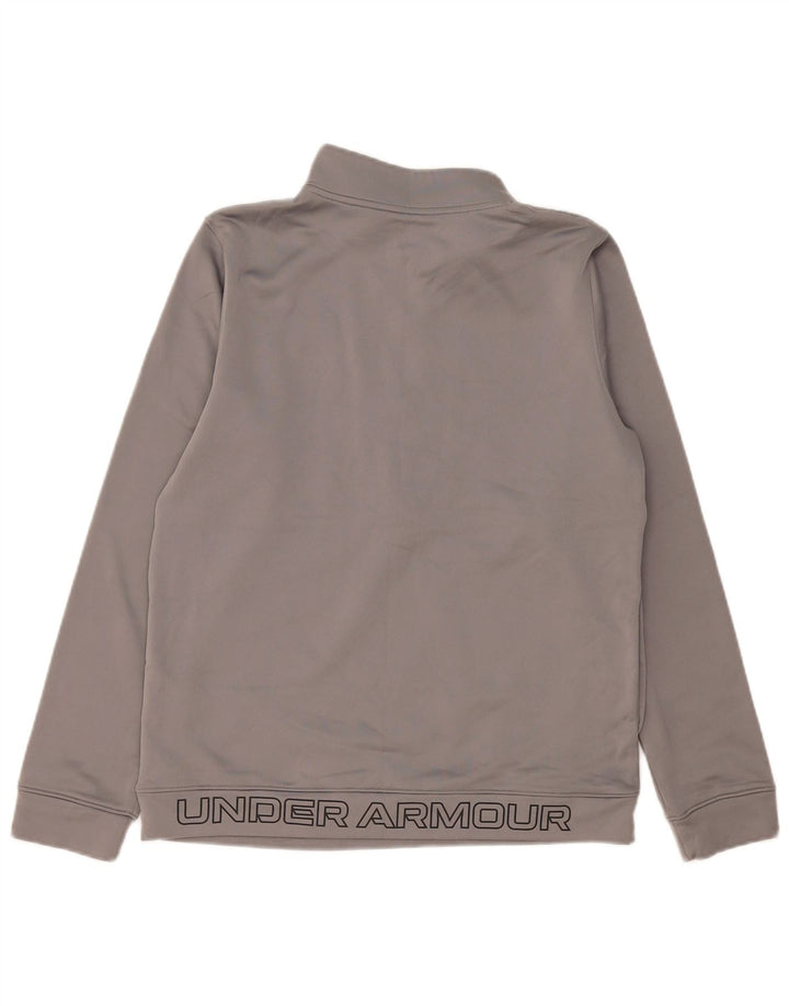 Suéter Under Armour Boys com zíper e pescoço 13-14 anos XL cinza poliéster