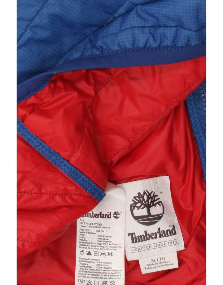 Jaqueta acolchoada masculina Timberland UK 42 XL azul poliéster