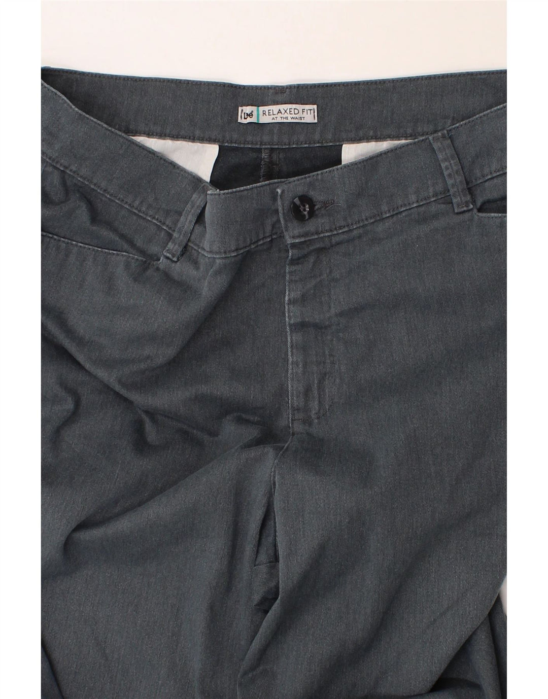 LEE Womens Long Relaxed Fit Casual Trousers US 18 2XL W38 L32 Grey Cotton Vintage Lee and Second-Hand Lee from Messina Hembry 