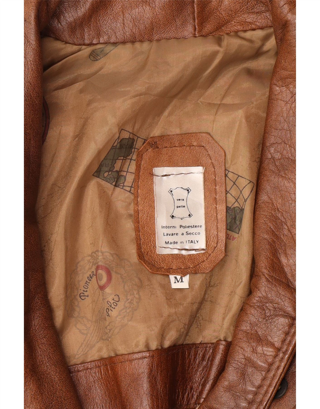 Jaqueta de couro masculina vintage UK 38 couro marrom médio